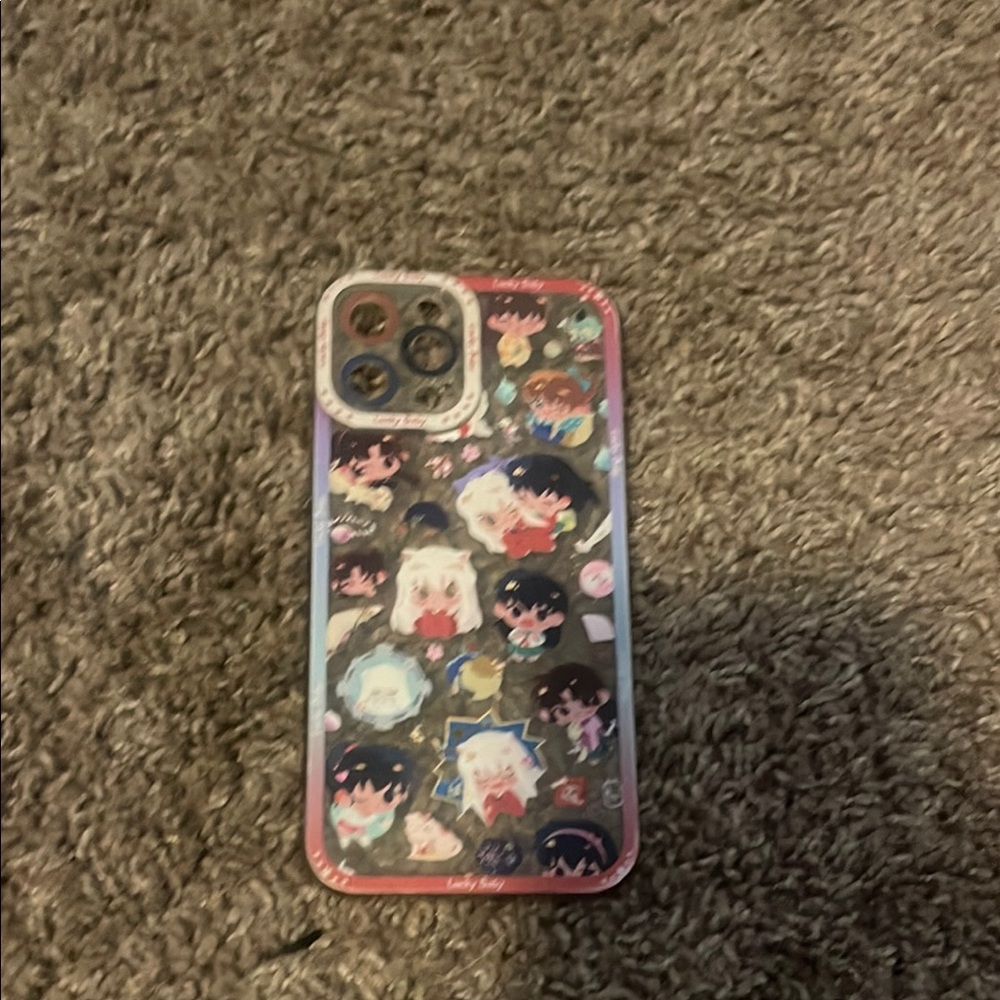 Pink Protective iPhone Case with Anime Design